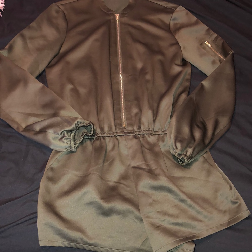 Olive stain romper